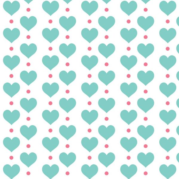 Hearts Roller Blind Pattern